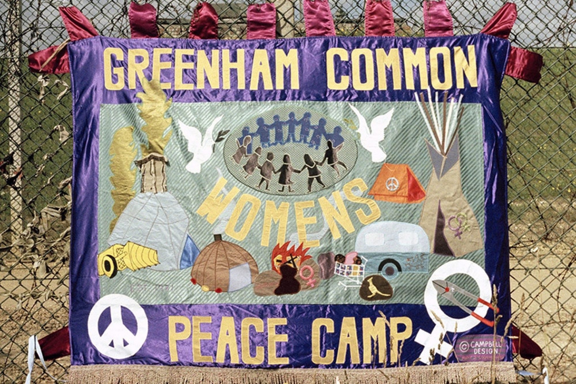 Women For Peace Greenham Banner
